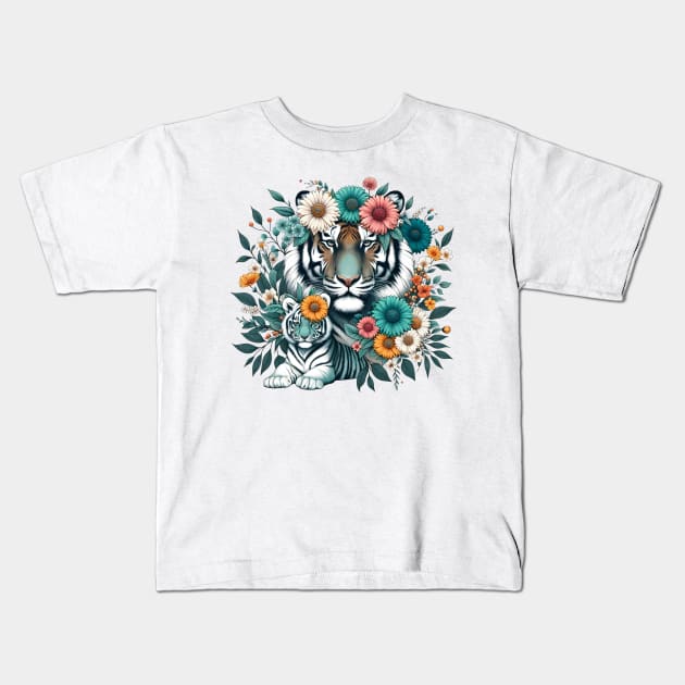 Floral Majesty Kids T-Shirt by FashionPulse